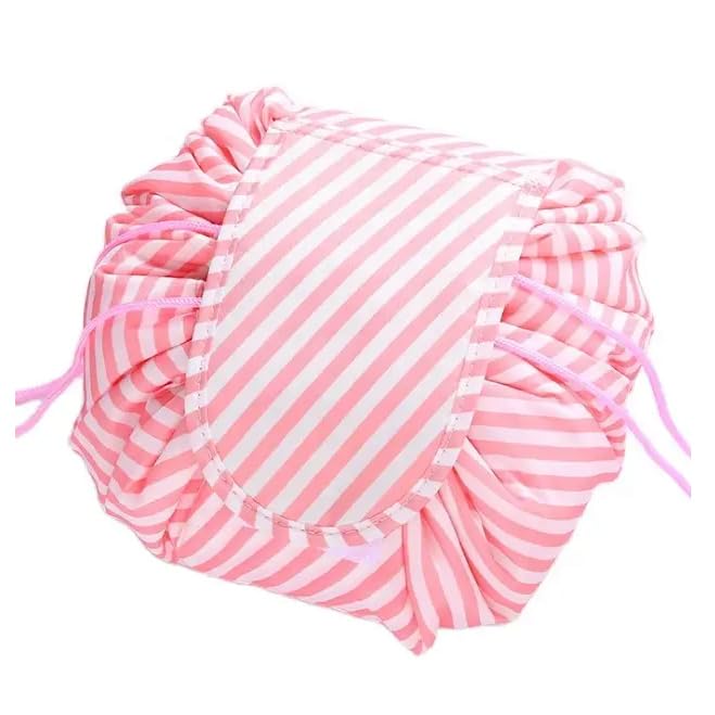 ERHETUS Stylish Portable Lazy Cosmetic Bag with Drawstrings | Convenient & Waterproof Makeup Pouch for Girls | Large Capacity Storage Pouches | Toiletry Bags for Women (Multi Color)