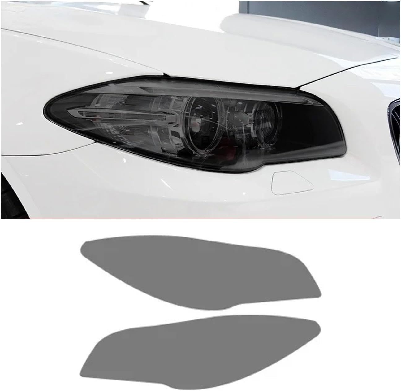 SamLng Car Front Light Film for BMW M5 F10 2011-2016 Light Controlled Car Front Headlamp Protection Film TPU Color Changing Car Headlight Film TPU Lamp Film Headlight Protection Sticker