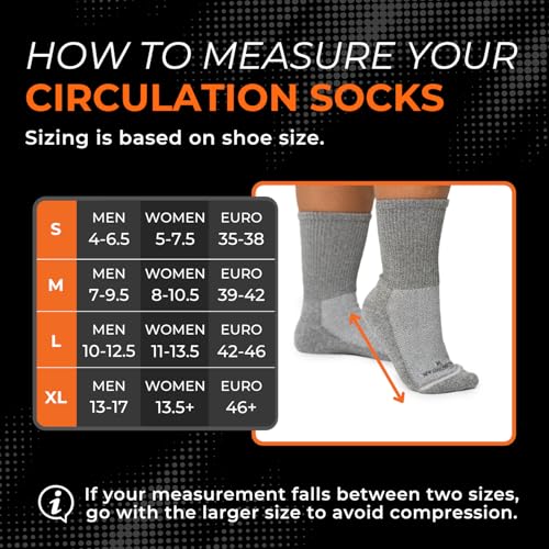 Incrediwear Circulation Socks – Women’s & Men’s Crew Socks for Foot Circulation3