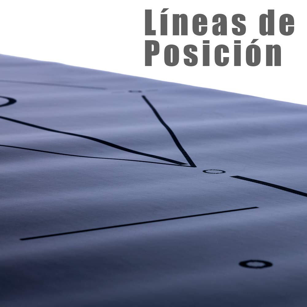 NEWPOWER - Esterilla Yoga Antideslizante Ecológica, Fabricada en PU con TPE, Larga(183cm), Ancha(61cm) y Gruesa(6mm). Colchoneta Yoga con Sist. de Línea del Cuerpo y Textura Doble Cara. Hot Yoga Mat
