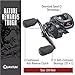 Quantum Smoke Baitcast Fishing Reel, Size 100 Reel, Right-Hand Retrieve, Large EVA Handle Knobs and Continuous Anti-Reverse Clutch, 10+1 Bearings, 8.1:1 Gear Ratio, Black