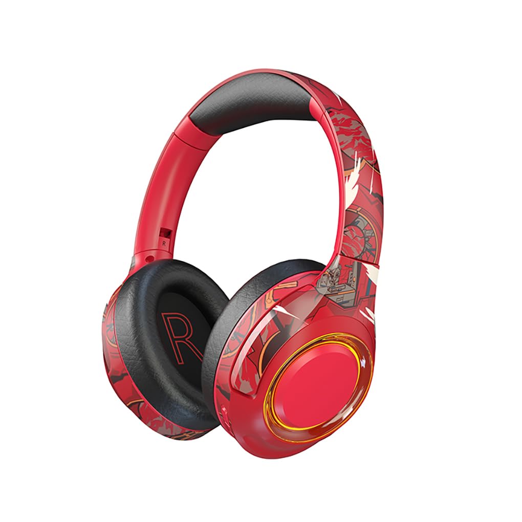 Juego de Auriculares Bluetooth Compatible con Auriculares,Rojo