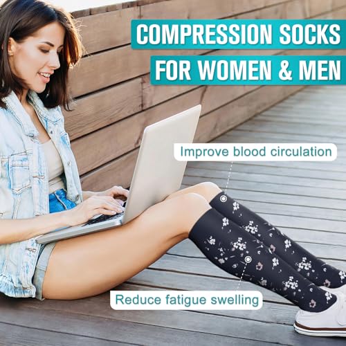 Image of Copper Compression Socks for Women & Men (6 pairs) - Best Support for Nurses, Running, Hiking, Recovery