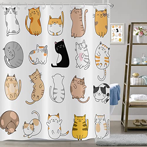 Hnmdmyi Cat Shower Curtain 180x180 - Image 2