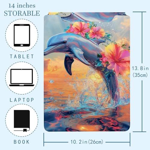 Housse pour ordinateur portable 13,8 x 10,2 pouces pochette PC à fleurs - 4