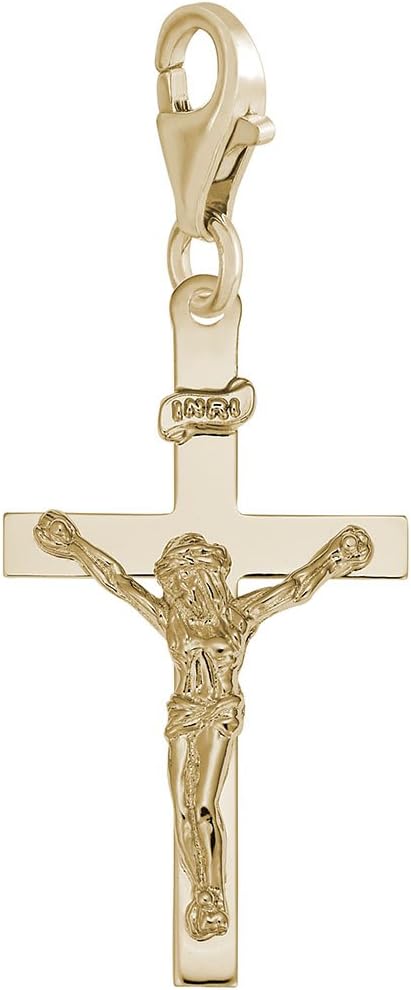 Cross Charm with Lobster Claw Clasp, Charms for Bracelets and Necklaces