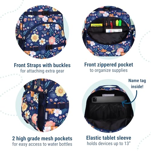 Image of Wildkin 15 inch Kids Backpack for School & Travel - Durable, Padded, Multiple Pockets, Boys & Girls Ages 5-10