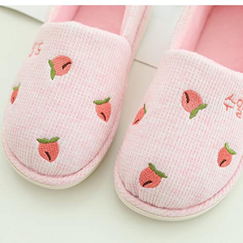 Lightweight House Shoes,Cute and Simple Confinement Shoes, Thick-Soled Warm Cotton Slippers for Pregnant Women-Yellow_37-38,Diabetic Slippers3