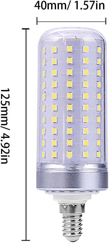 E14 25W Corn LED Light Bulb E14 Candelabra Light 200W Halogen Equivalent 130PCS 2835SMD LED Chips for Decorative Light and Chandelier Light, Not Dimmable, 4000K Neutral White, AC85-265V, Pack of 4
