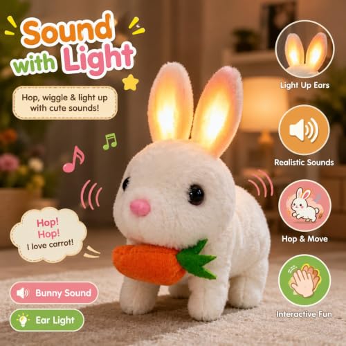 Image of Interactive Walking Bunny Toy