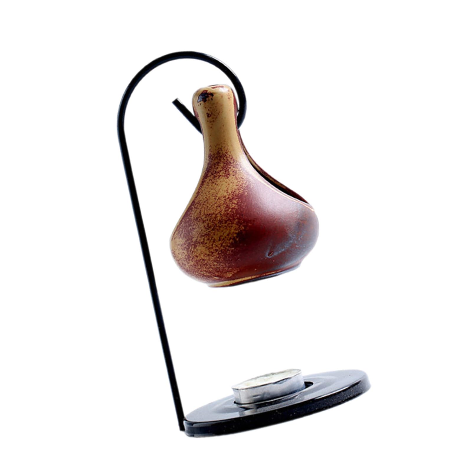 WEILWH Hanging Glazed Ceramics Essential Oil Burners Bowl and Tealight Holder Aromatherapies Diffuser with Iron Hook Fragrances Diffuser