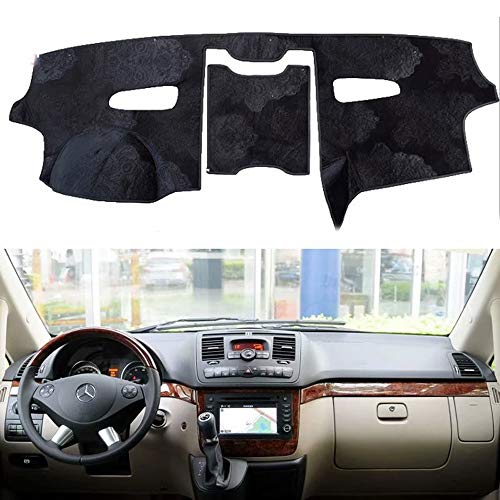 XDDXIAO Franela Cubierta del Salpicadero Cubiertas del Salpicadero Almohadilla Tablero Alfombra Estera del Coche De Encargo para W639 2004-2014,...