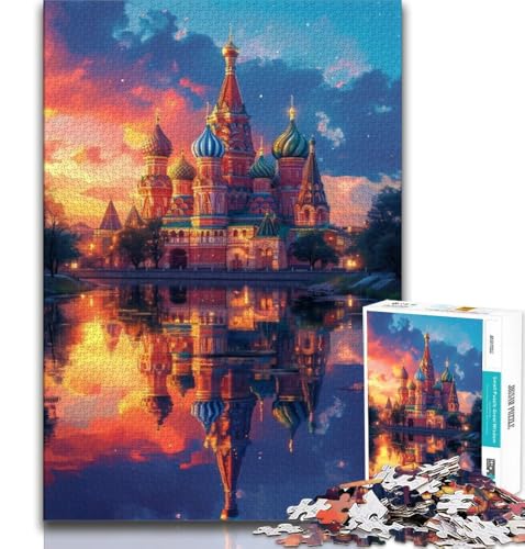 Rompecabezas de 1000 Piezas del Taj Mahal para Adolescentes 1000 Piezas Juguetes educativos interacción Entre Padres e Hijos 26x38cm