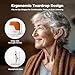 OTC Hearing Aids for Seniors， Rechargeable Hearing Aids, Comfortable，Discreet Design for People with Hearing Loss，Noise Cancelling，Comfortable Wearing，Orange