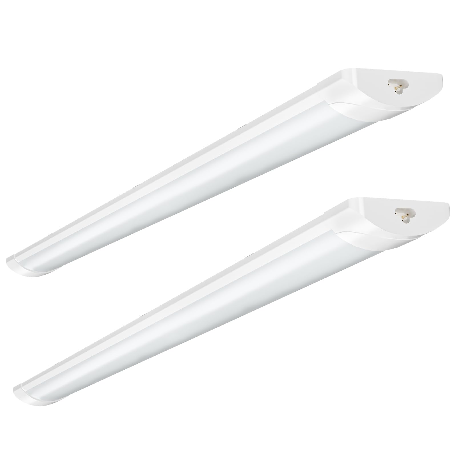 Keleef 2 Packs LED Batten Lights 5FT 50W 6500K Linkable LED Tube Light, 6000LM LED Ceiling Strip Lights for Office Warehouse Garage Workshops Basements Kitchen Living Room