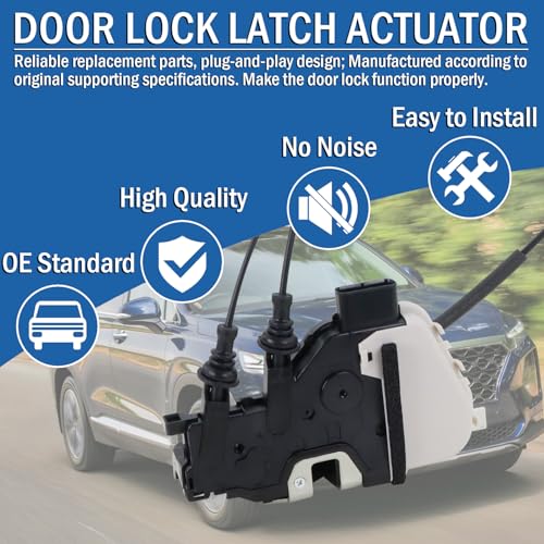 Image of Front Right Passenger Side Door Lock Actuator 81320-2W010, Door Latch Compatible with Hyundai Santa Fe XL 2013-2019, Santa Fe Sport 2013-2018, Santa Fe 2013-2018