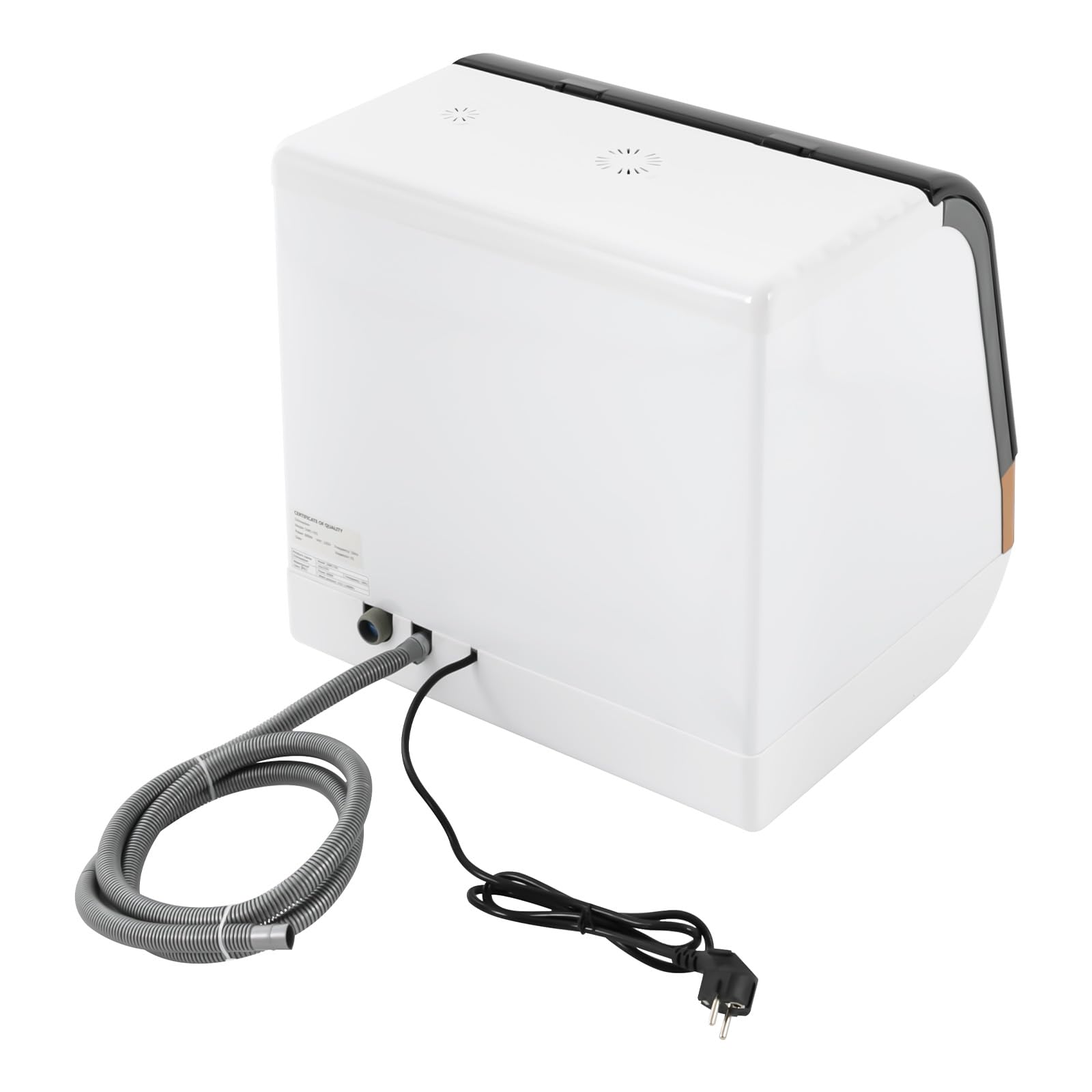 Lavavajillas de mesa 800 W, mini con 3 modos de limpieza, control táctil, secado residual y refrigerado por aire para 4-6 juegos (12-20 piezas)