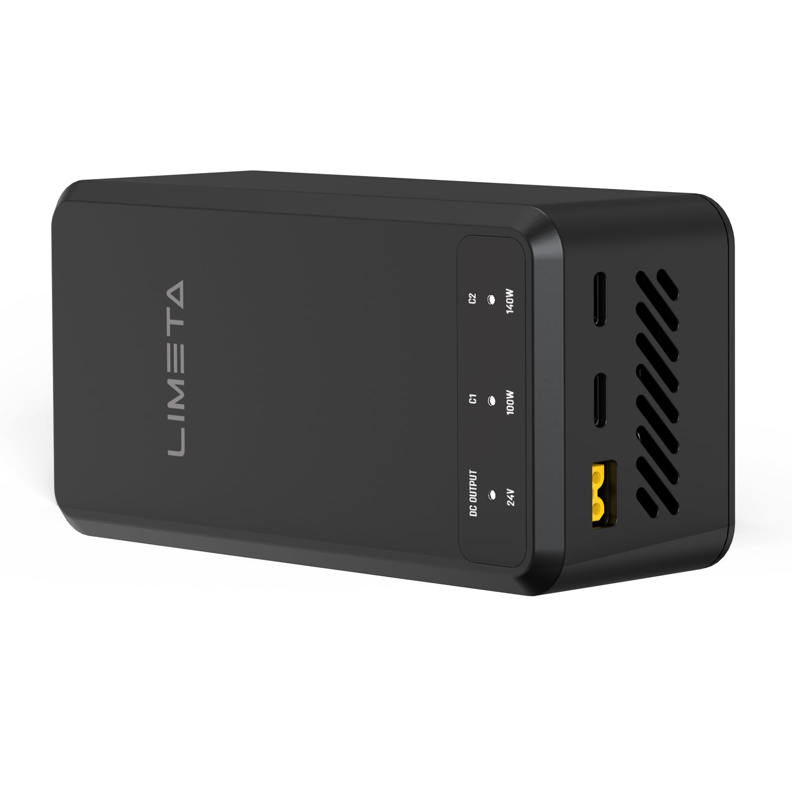 LIMETA MC200 3-in-1 Desktop Charging Station 24V Max 1* DC + 2 * 100W USB-C Output Multi-Port Fast Charging Output Efficient Heat Dissipation Integrated Multi-Protection