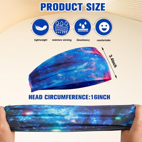 Image of Jeffbaubl 12 Pieces Kids Athletic Sweatbands, 6 Colors Boys Headbands, Boys Sports Headbands, Soft Athletic Headband, Kids Sweatbands, Wicking Elastic Hairband for Girls Boys Toddler Children