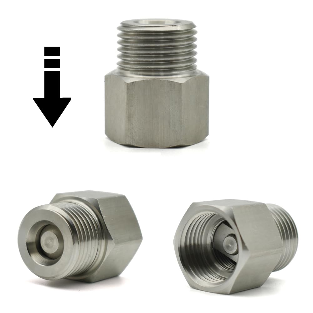 1/4 "3/8" 1/2 "3/4" 1" Thread Hexagonal Vertical One-way Check Valve 304 Stainless Steel BIANMTSW(Female to Female,1")