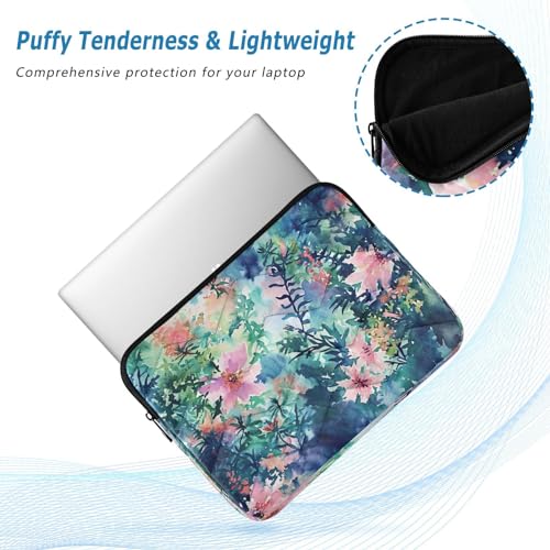 Funda para portátil 13-14 pulgadas con diseño floral impermeable miniatura 5