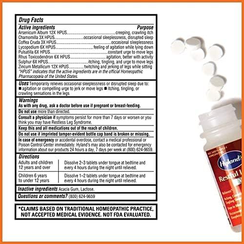 Hyland's Restful Legs PM Quick Dissolving Tablets - 50 Tablets, Pack of 5