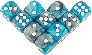 juego de dados Dados 10 piezas 12 mm D6 dados acrílicos Mini cubo de 6 lados de dos colores con esquinas redondas juego dados adecuados for club fiesta DND RPG juego de mesa accesorios dados de colore