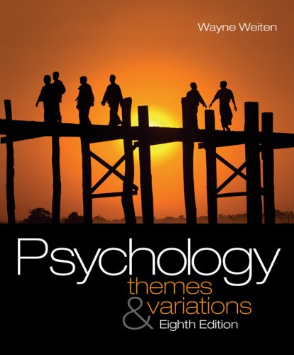 Concept Charts for Weiten’s Psychology: Themes and Variations, 8th