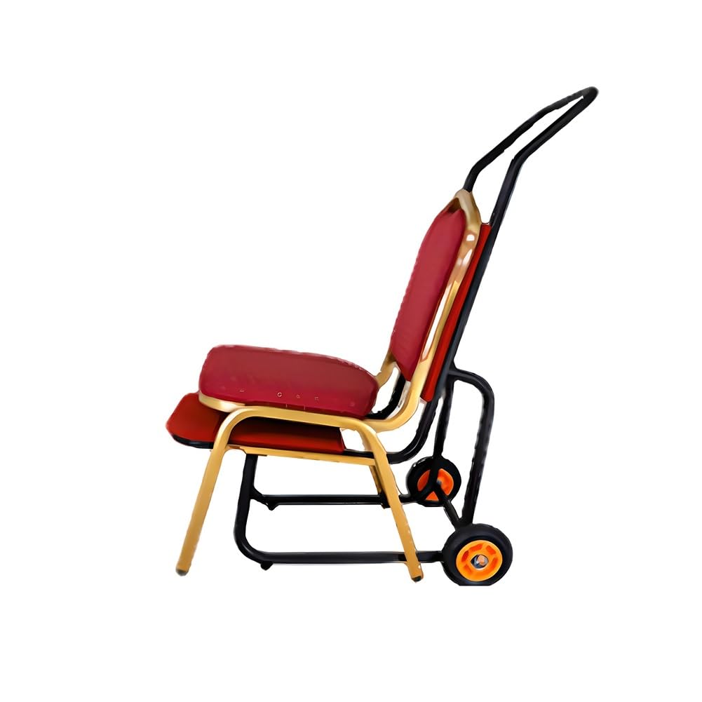 JKJZSALJ Commercial Trolley For Stacking Chairs, 2 Wheel Banquet Chair Cart Holds 15 Chairs, For Wedding, Kitchen, Banquet, Party
