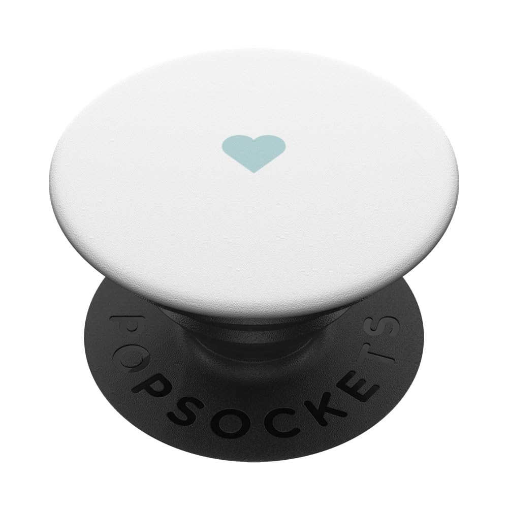 MintCream Color Cute Heart Minimalist Love PopSockets Adhesive PopGrip