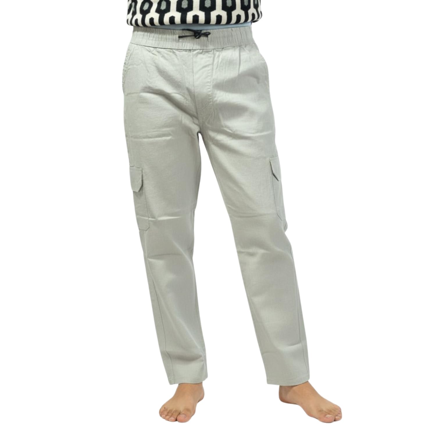 Libas Men's Cotton Blend Cargo Joggers | Loose Fit Utility Pants with 4 Pockets | Durable Outdoor, Casual & Hiking Trousers in neutral
