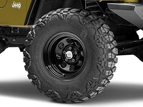 Mammoth 8 Black Steel Wheel; 15x10; -45mm Offset Compatible for 97-06 Jeep Wrangler TJ