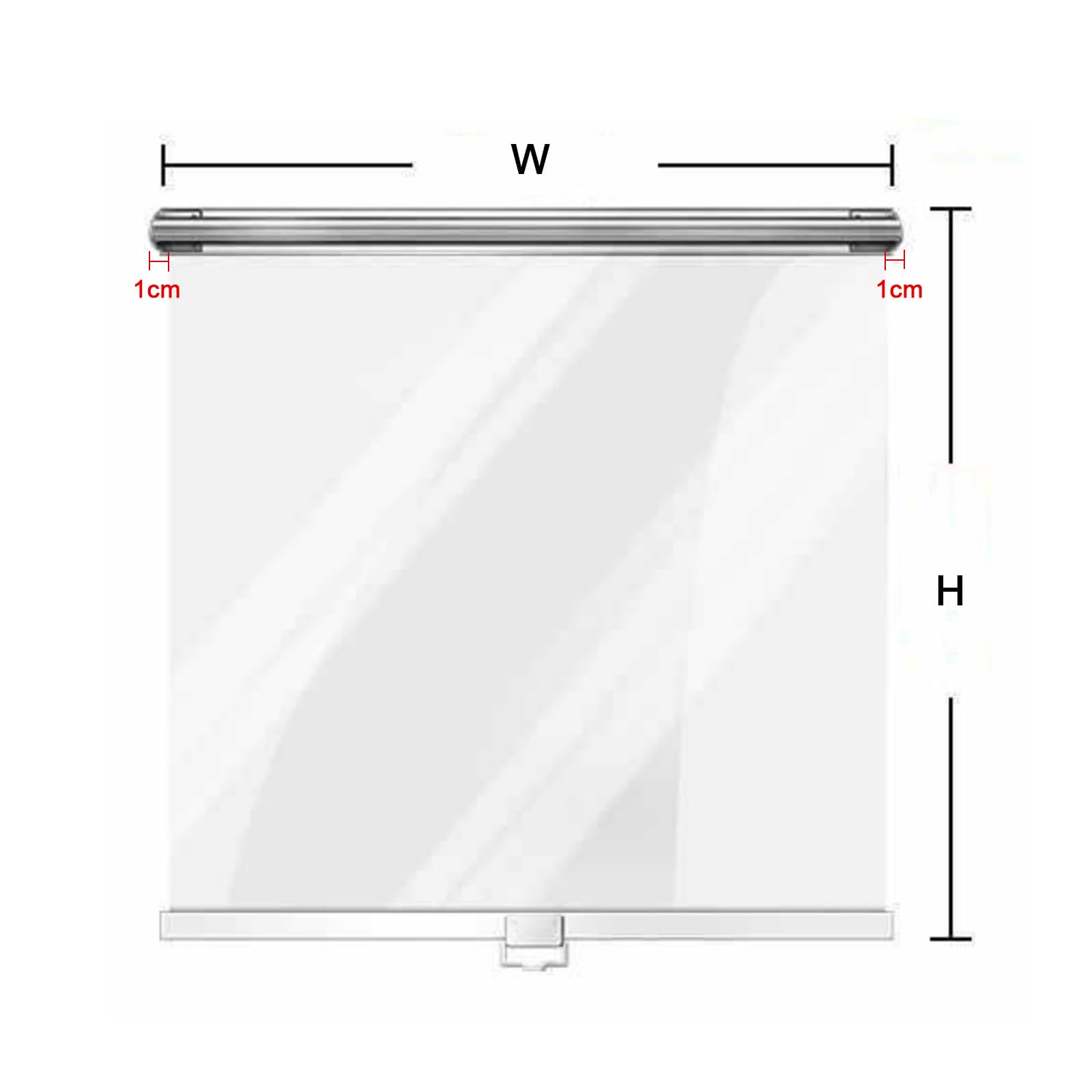 ransparen - Copertura per alimenti arrotolabile in plastica Curain, dimensioni personalizzabili, per vetrine refrigerate, perfetta per resauran, bar e uso domestico (W40 x H100 cm)