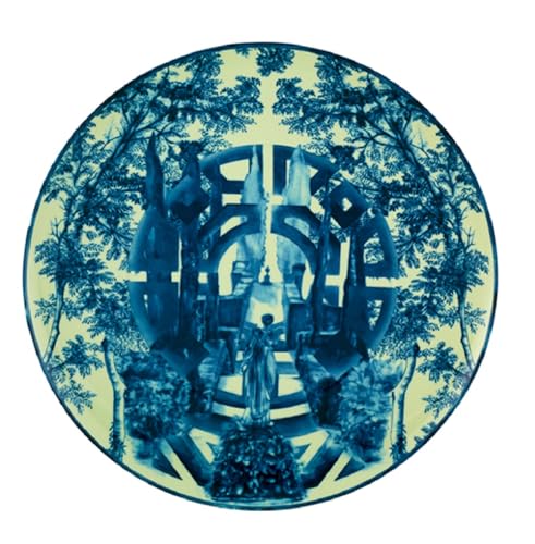 Plato de Porcelana Vista Alegre 12 Pulgadas Azul miniatura 1