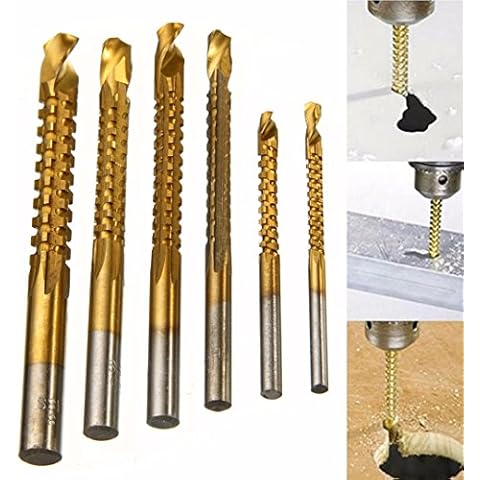 6pcs Titanium HSS Drill & Saw Bit Set Cover