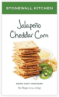 Stonewall Kitchen Jalapeño Cheddar Corn Crackers, 4.4 oz