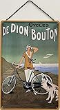  Blechschild Avec cordon 30 x 20 cm Vintage Vélo Publicité : Cycles De Dion Bouton - Blechemma