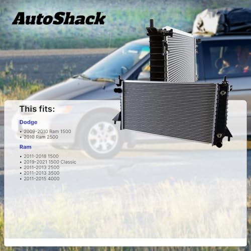 image for AutoShack Radiator for 2009-2018 Ram 1500 2010-2013 Ram 2500 3.6L 3.7L