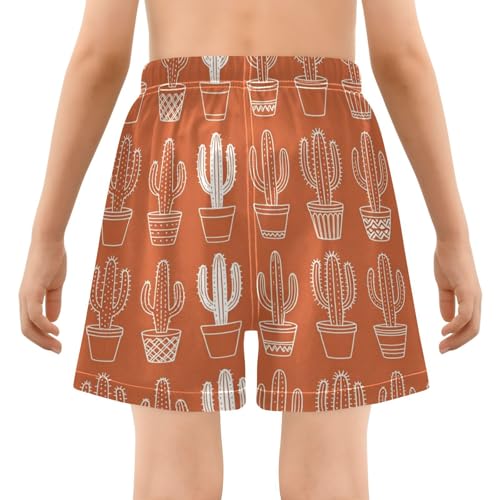 Short de bain garçon orange brûlé maillot séchage rapide 4 ans