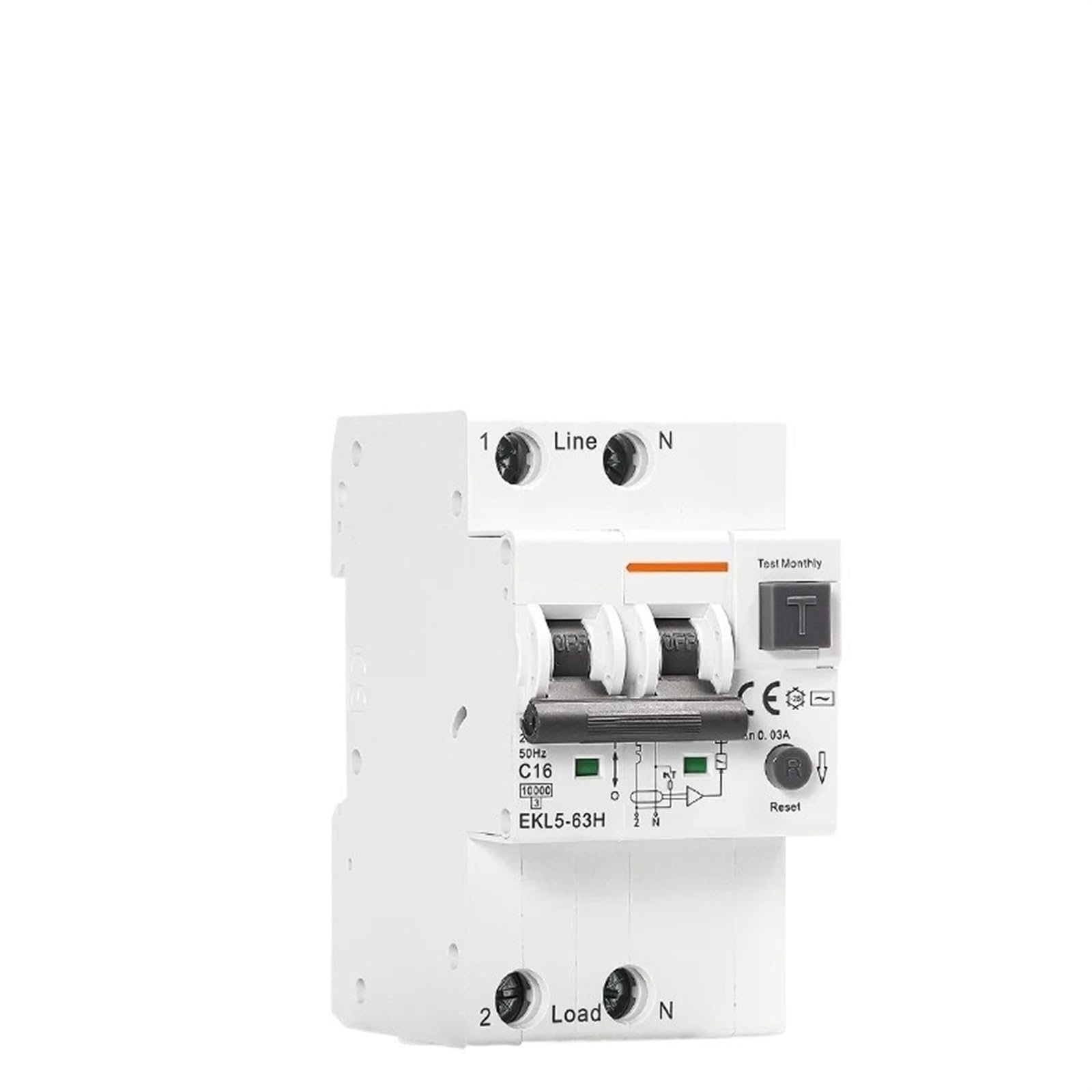 RCBO Type EKL5 disjoncteur différentiel 2P 63A 30mA pour tableau électrique - 5