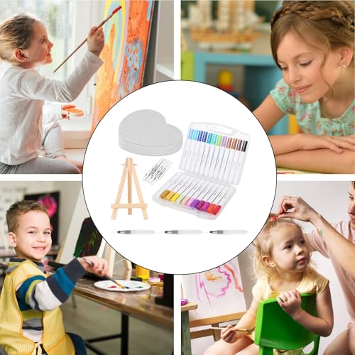 Kit de dibujo de textura de espuma y lona 3D con cepillo 4