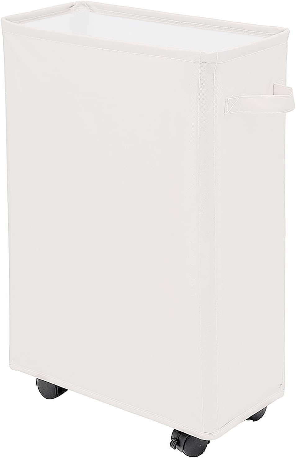 40L Laundry Hamper Collapsible Fabric for Hotel, Freestanding Flexible Laundry Sorter on Wheels - Slim Storage Bag, Decorative Laundry Baskets for Books, Sundries Storage (Purple)