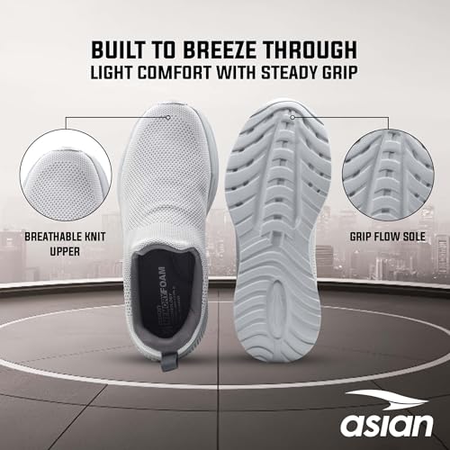 Image of ASIAN Wonderwalk-12 Walking Shoes for Men | Ultra Lightweight & Breathable Shoe| Full EVA Sole, Soft Memory Foam Insole, Easy Slip-On Comfort | Inspired by MS Dhoni Everyday Walking Style