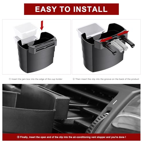 Porta Papas Fritas para Auto con Soporte de Salsa Negro miniatura 3