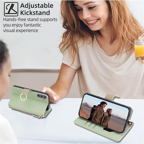Housse Samsung S22 Plus antichoc vert avec porte-carte et béquille de protection - 6