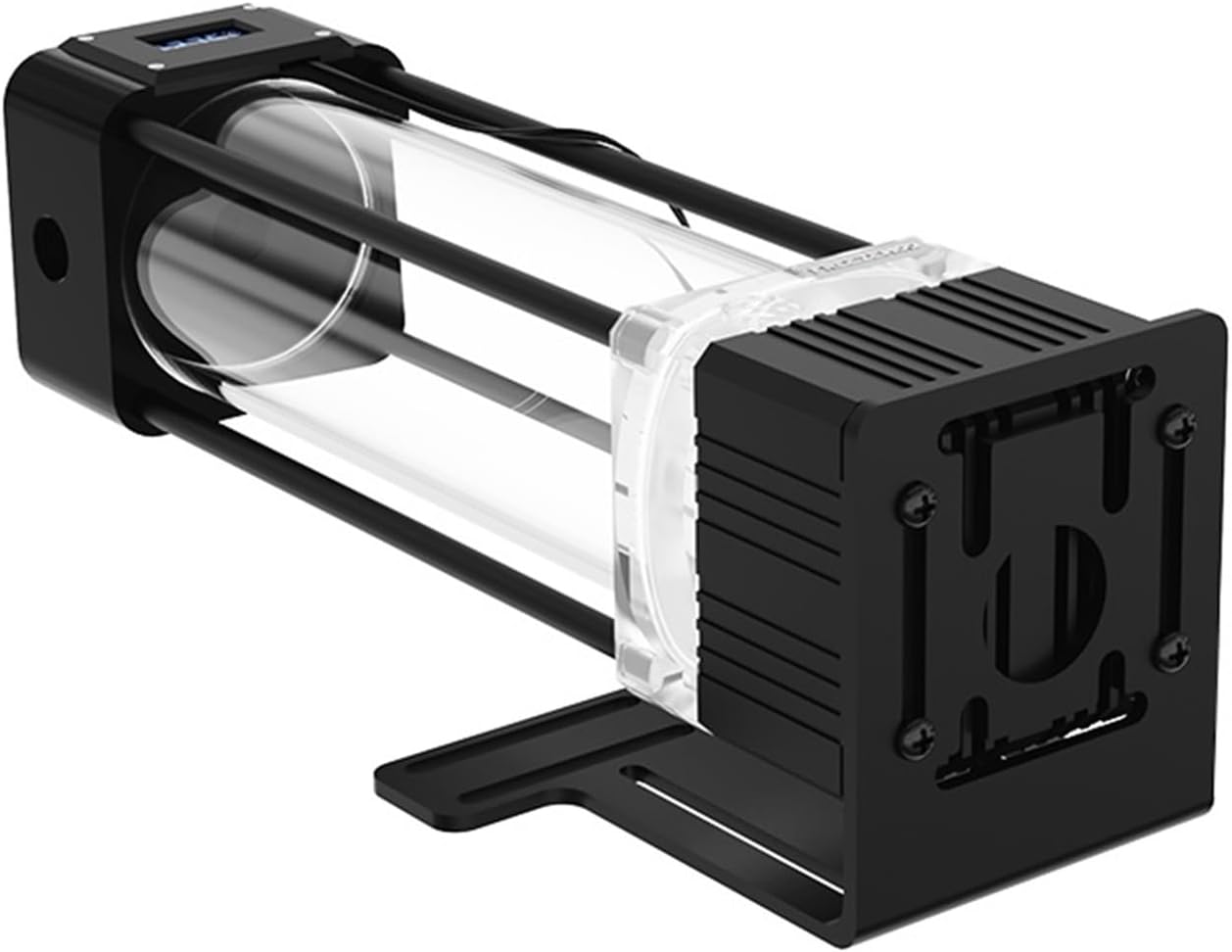 Water Cooler Water Pump and Tank Kit Integrated VA Screen Temperature Display .PUB-FS6WX(250mm Length,Silver(Large 4P))