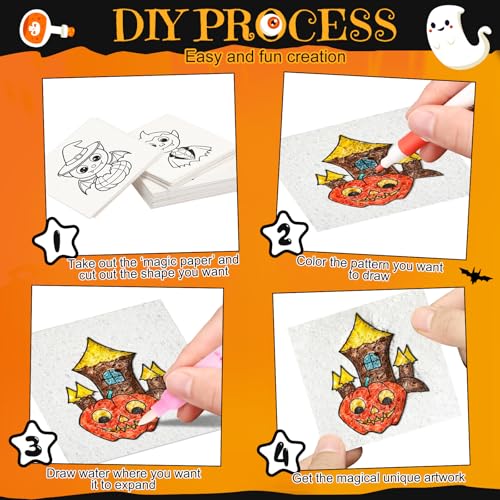 Tarjetas de espuma blanca AmazingSpark de 3x3, papel de textura mágica para pintar sin ondular 6