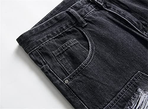 Jean slim fit patchwork homme en denim délavé et extensible - 3