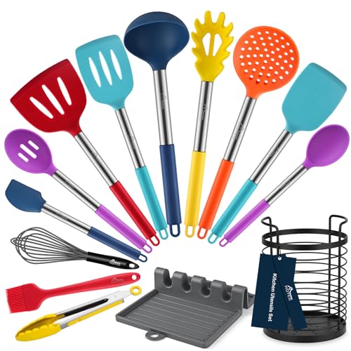 HOTEC Heat Resistant Silicone Kitchen Utensils