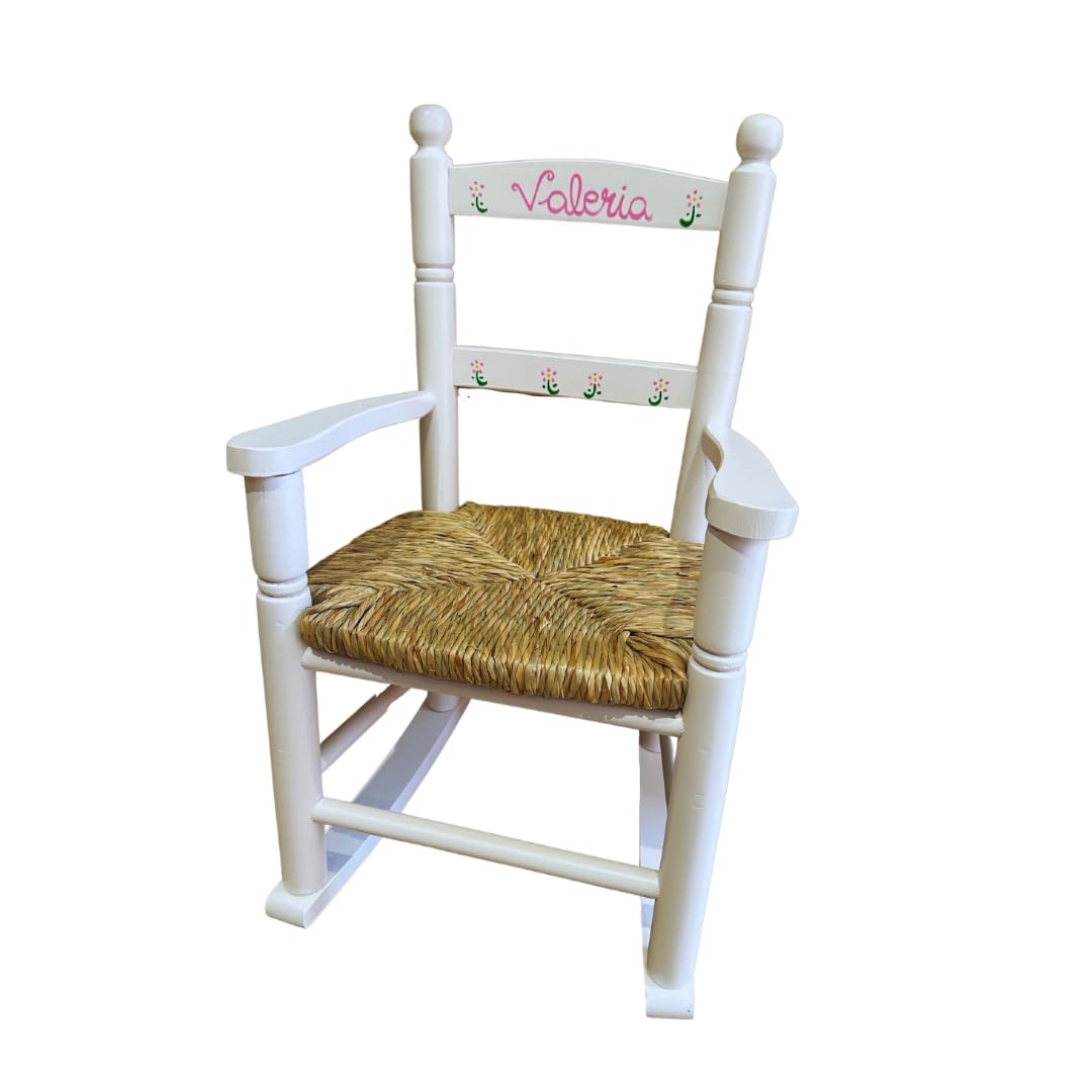 Mecedora Personalizada EN Madera 4 Colores 37X47X58 (Blanco)